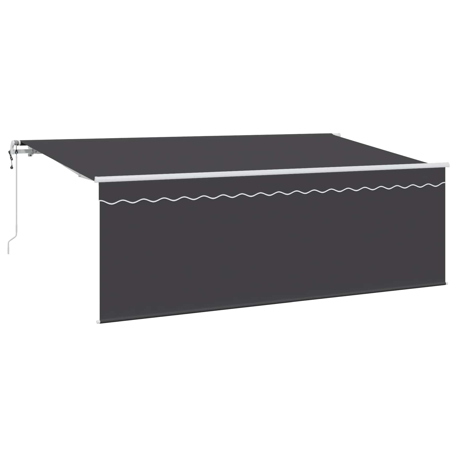 Inklapbaar Zonnescherm Antraciet 400 x 200 cm – afbeelding 1