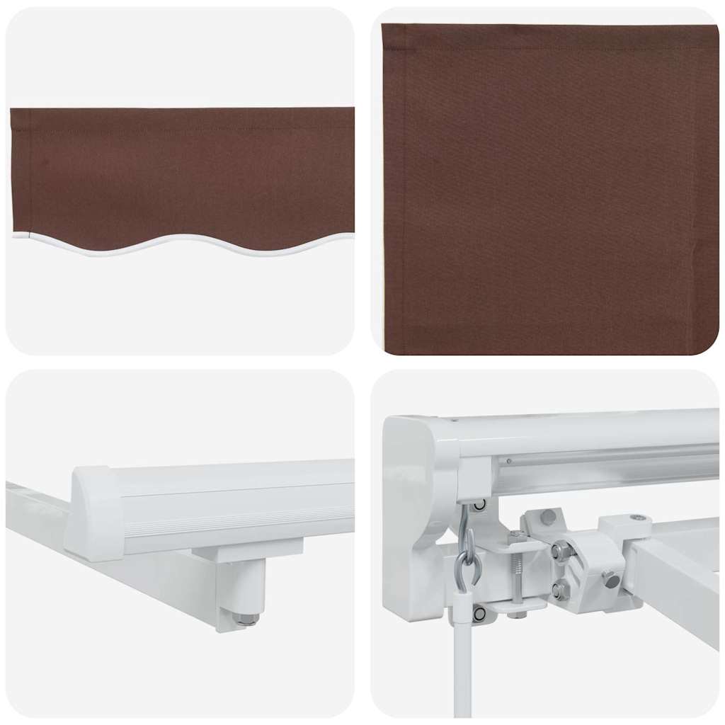 Zijde Frame Bruin 400 x 200 cm Polyester met PU-coating – afbeelding 8