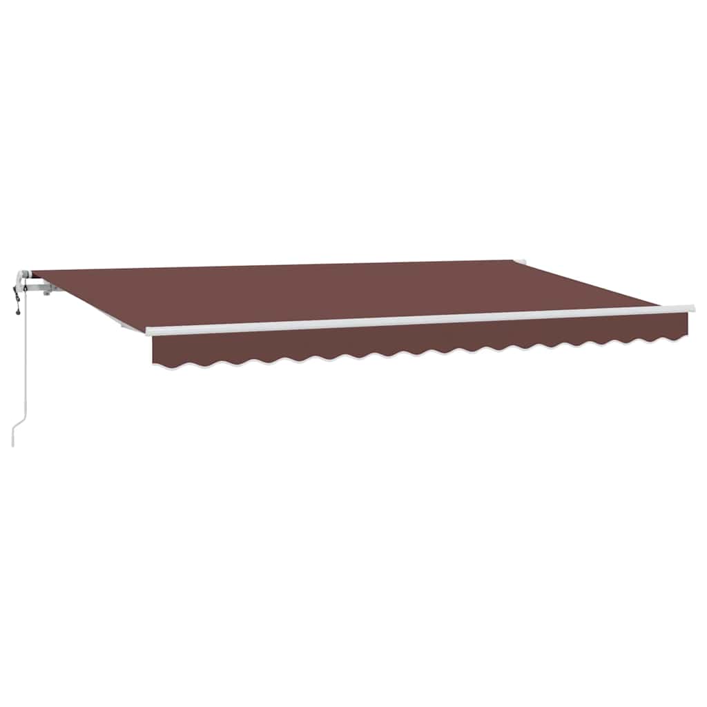 Inklapbaar Zonnescherm Bruin 400 x 200 cm Stof – afbeelding 2