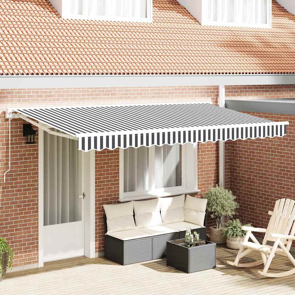 Zijde Frame Antraciet en Wit 400 x 200 cm – afbeelding 1