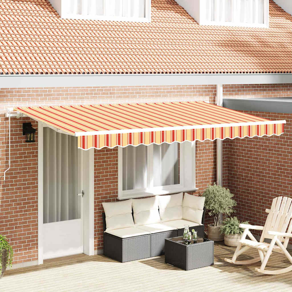 Uitschuifbare luifel Geel 400 x 200 cm Stof – afbeelding 1