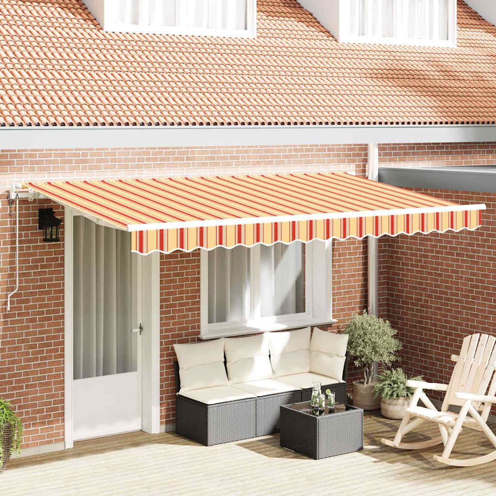 Uitschuifbare luifel Geel 400 x 200 cm Stof