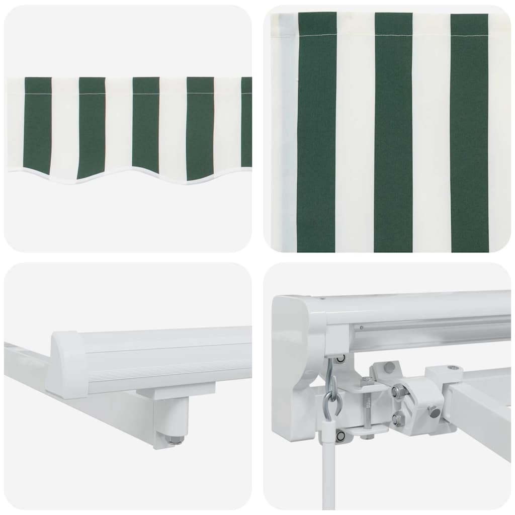 Zijde Frame Groen en Wit 400 x 200 cm Polyester met PU-coating – afbeelding 8