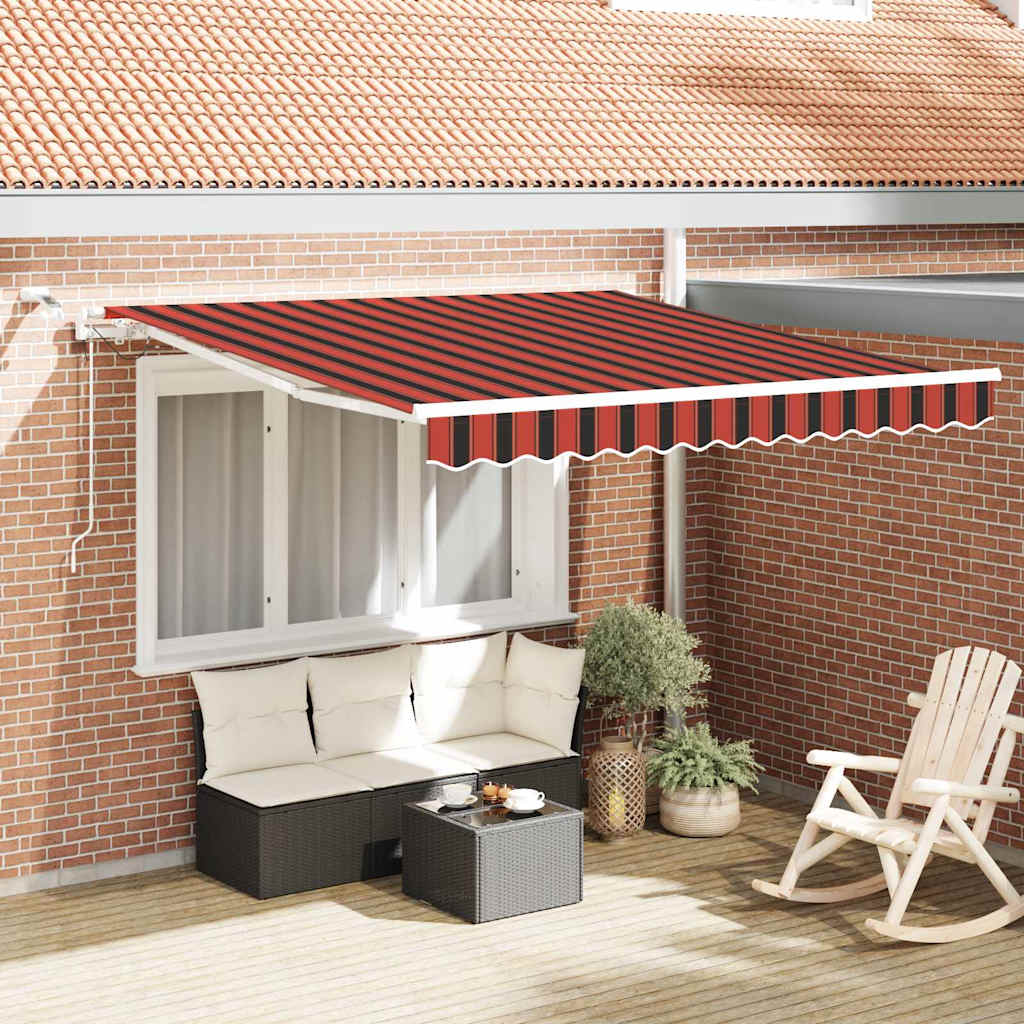 Inklapbaar Zonnescherm Oranje en Bruin 300 x 250 cm – afbeelding 1