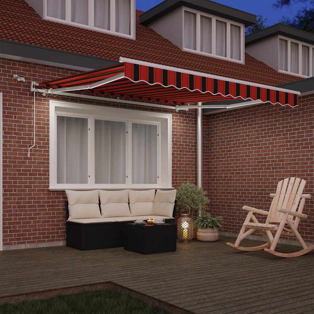 Inklapbaar Zonnescherm Oranje en Bruin 300 x 250 cm – afbeelding 3