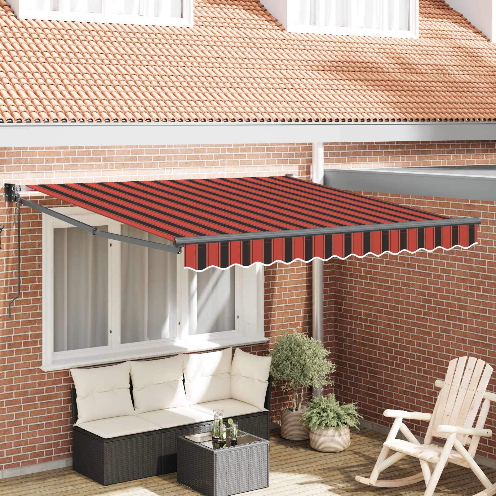 Elektrisch Uittrekbaar Zonnescherm Oranje 300 x 250 cm