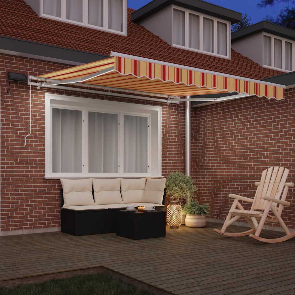 Inklapbaar Zonnescherm Geel en Oranje 300 x 250 cm – afbeelding 3