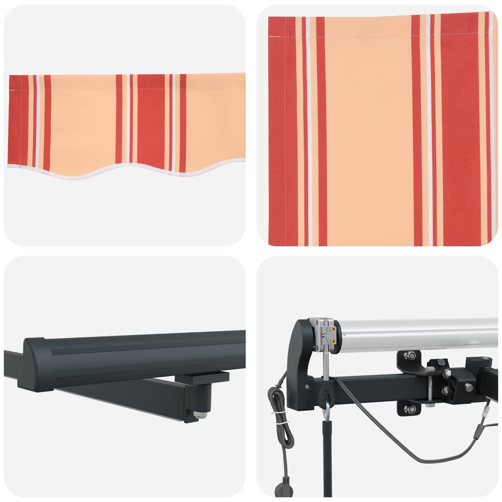 Luifeldoek Geel en Oranje 300 x 250 cm Polyester – afbeelding 10