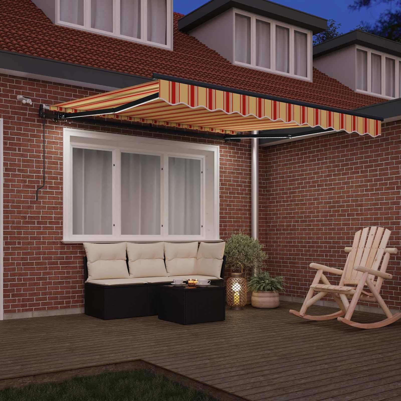 Luifeldoek Geel en Oranje 300 x 250 cm Polyester – afbeelding 3