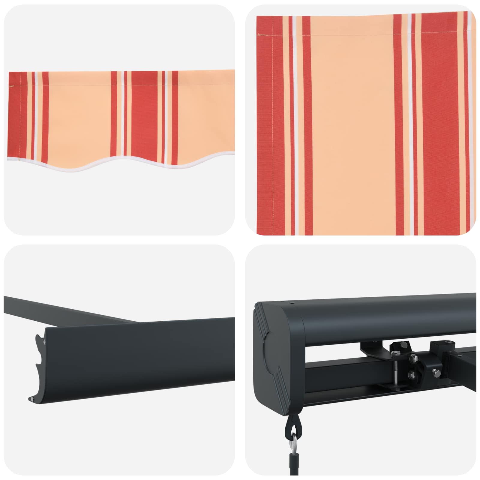 Inklapbaar Zonnescherm Geel en Oranje 300 x 250 cm – afbeelding 8