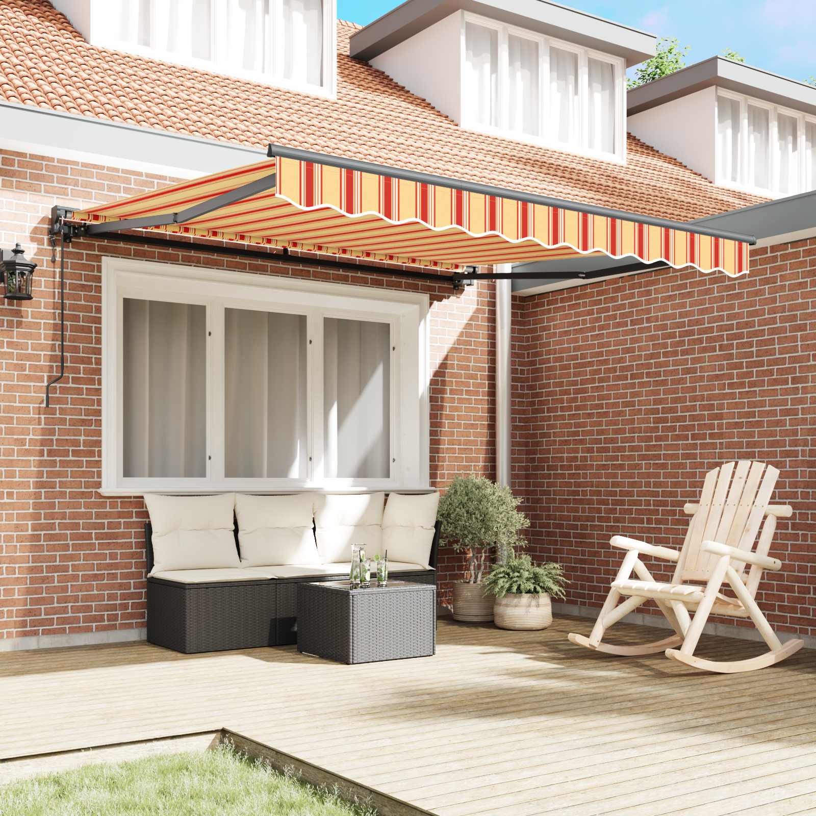 Zijde Frame Multikleur 300 x 250 cm Polyester met PU-coating – afbeelding 3
