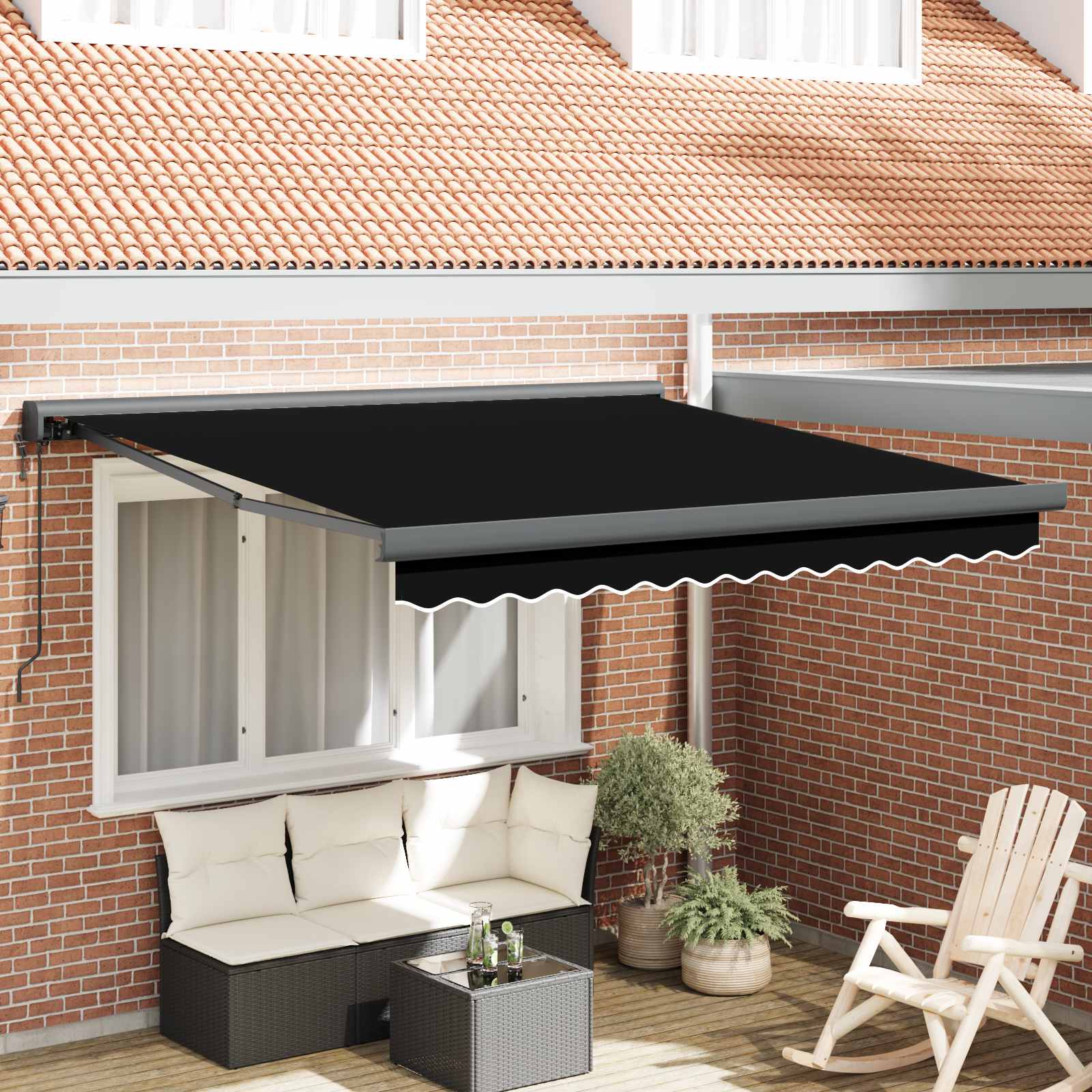 Markies Zwart 300 x 250 x 165 cm Polyester en Aluminium