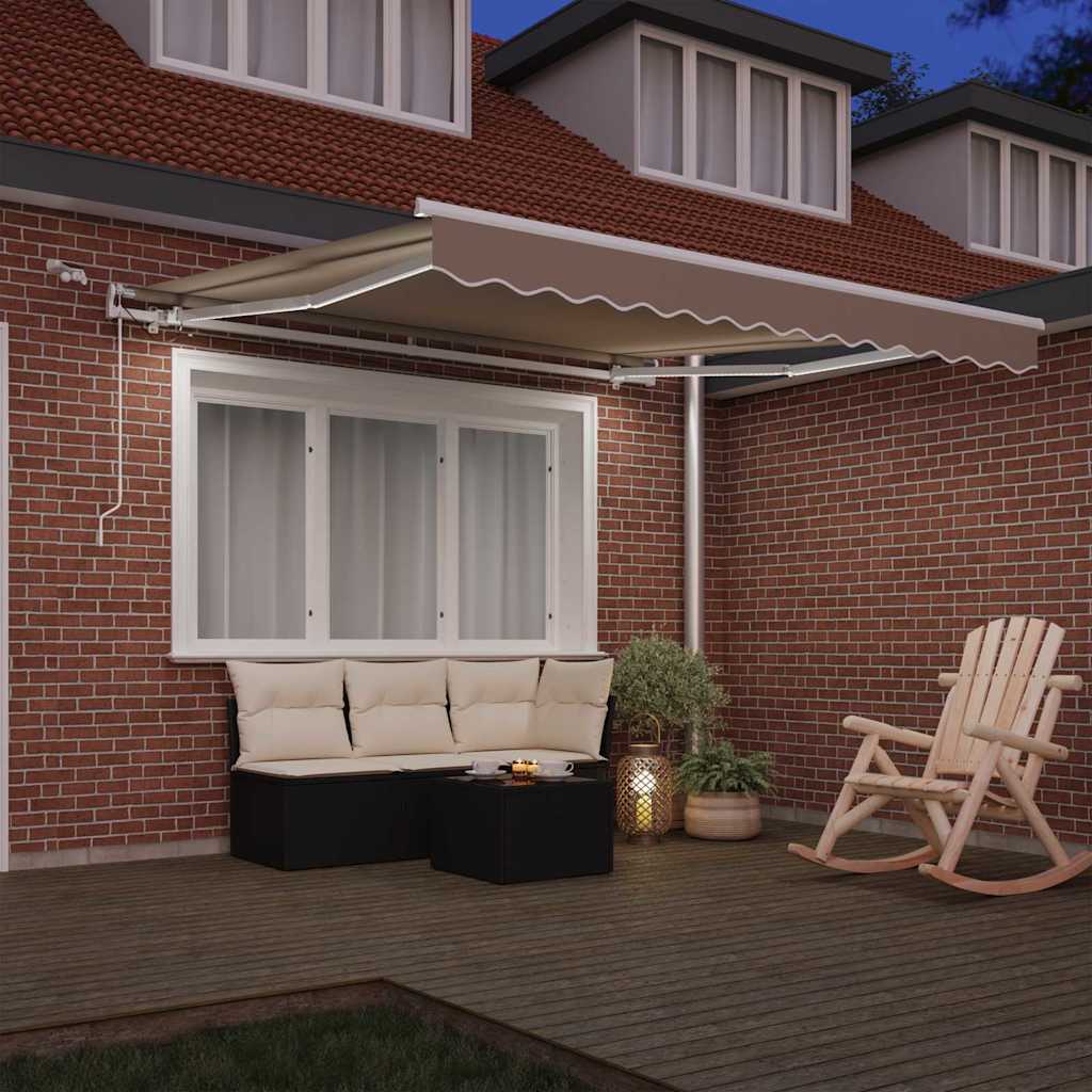 Inklapbaar Zonnescherm Beige 300 x 250 cm Polyester en Metaal – afbeelding 3