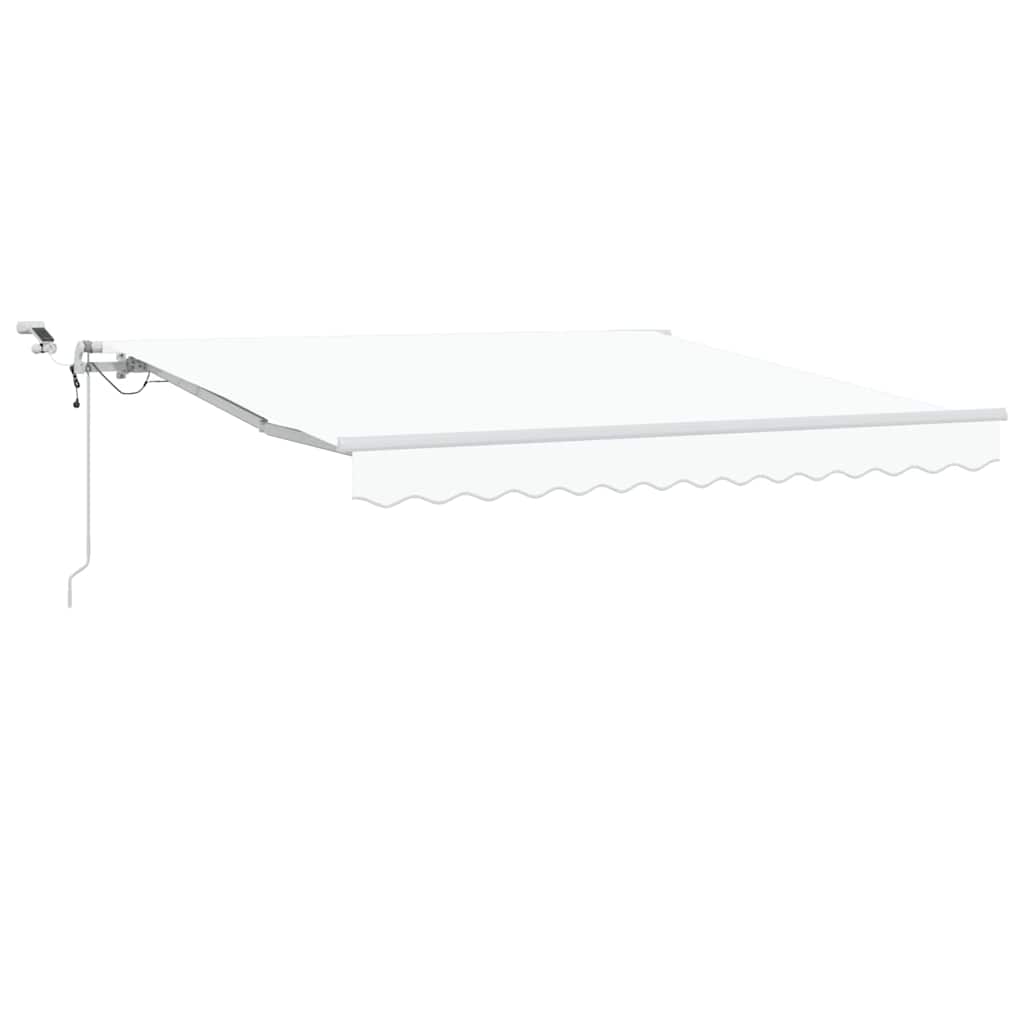 Inklapbaar Zonnescherm Wit 300 x 250 cm Polyester en Metaal – afbeelding 2
