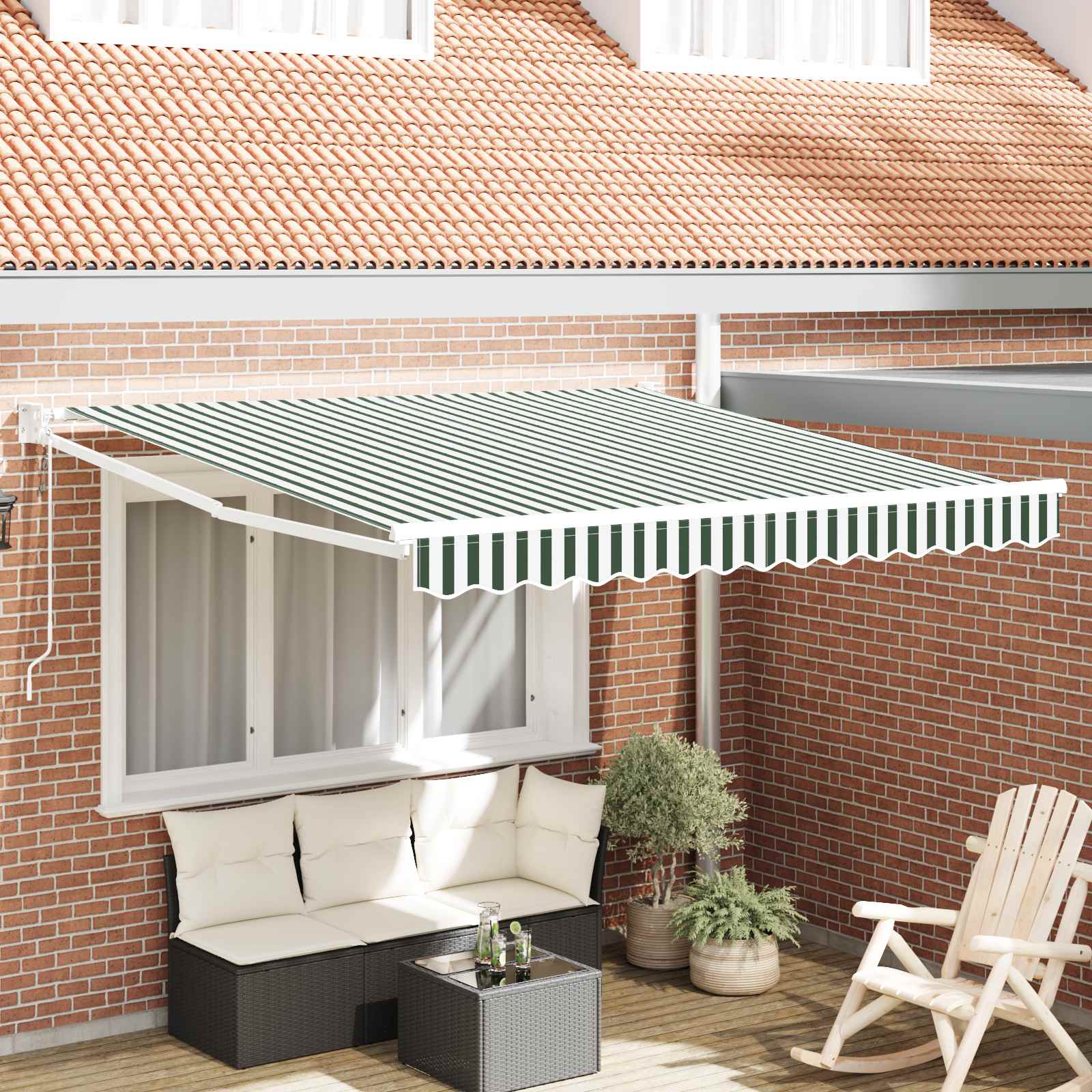 Markies Groen en Wit 300 x 250 x 165 cm Polyester