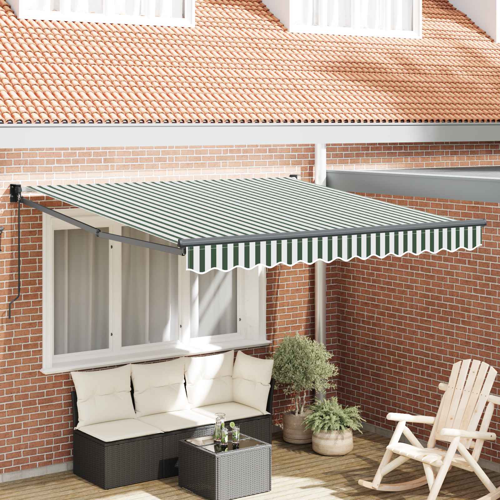 Markies Groen en Wit 300 x 250 x 165 cm Polyester – afbeelding 1
