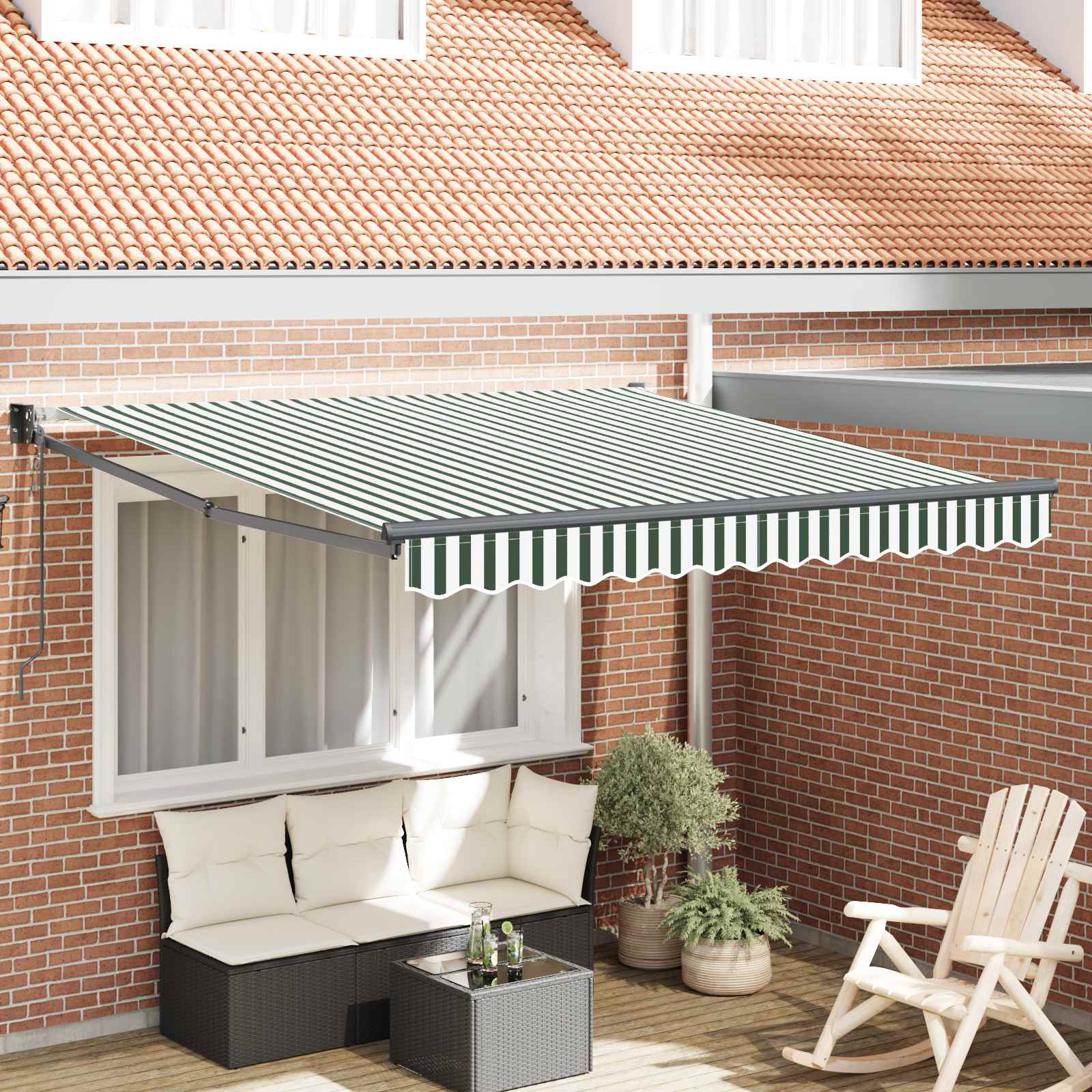 Markies Groen en Wit 300 x 250 x 165 cm Polyester