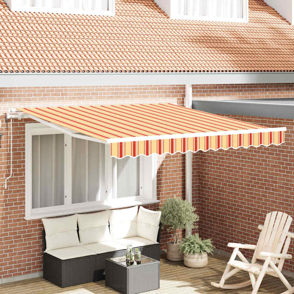 Elektrisch Uittrekbaar Zonnescherm Geel en Oranje 350 x 250 cm – afbeelding 1
