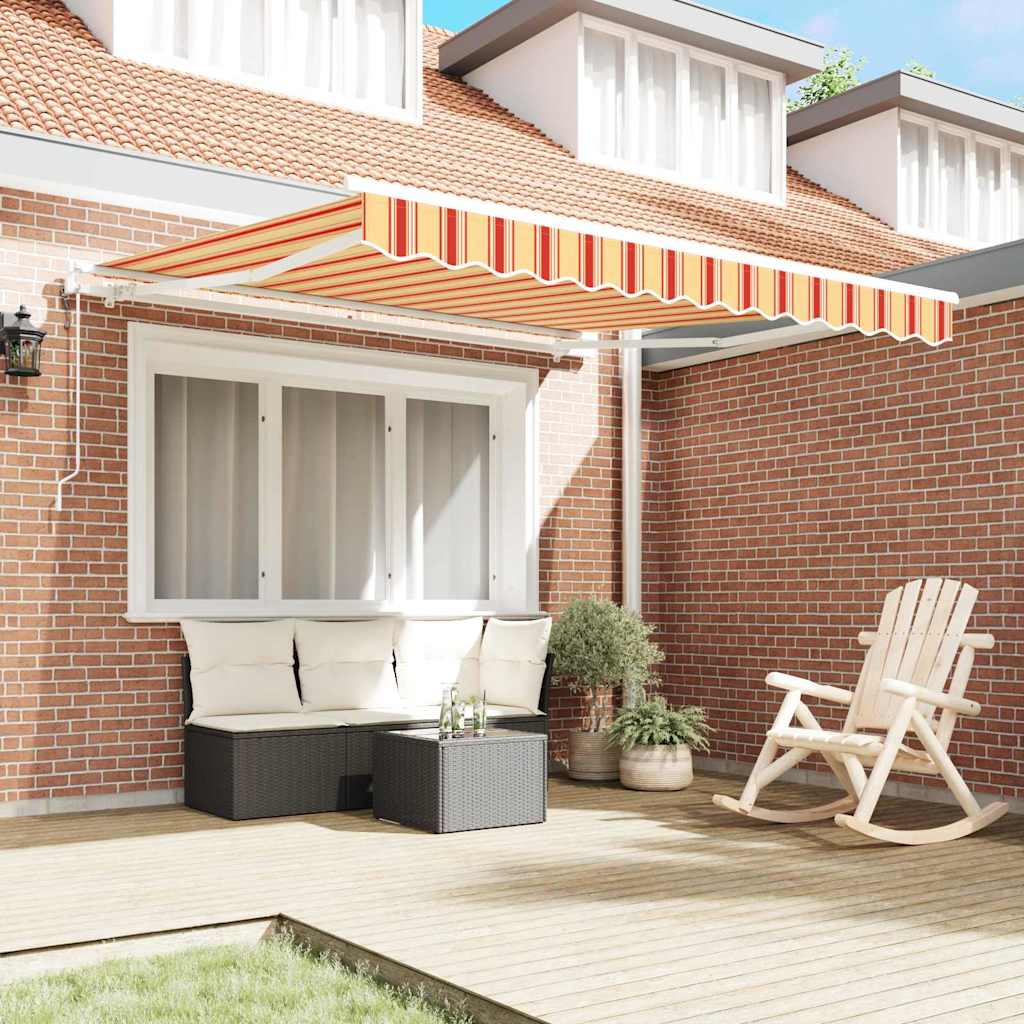 Elektrisch Uittrekbaar Zonnescherm Geel en Oranje 350 x 250 cm – afbeelding 3
