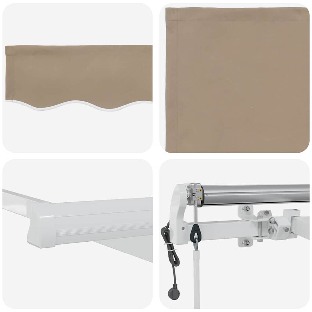 Elektrisch Uittrekbaar Zonnescherm Beige 350 x 250 cm – afbeelding 8