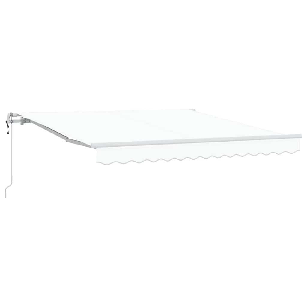 Elektrisch Uittrekbaar Zonnescherm Wit 350 x 250 cm – afbeelding 2