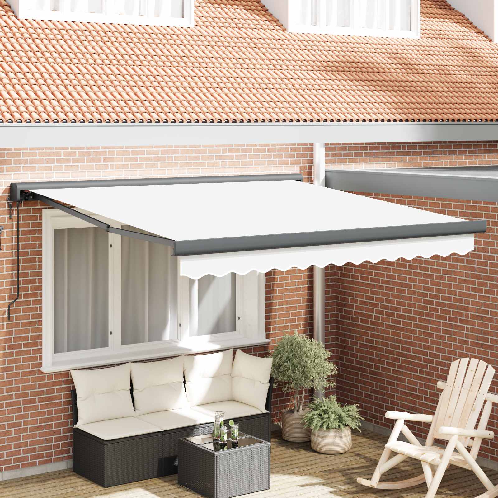 Markies Wit 350 x 250 x 165 cm Polyester en Aluminium