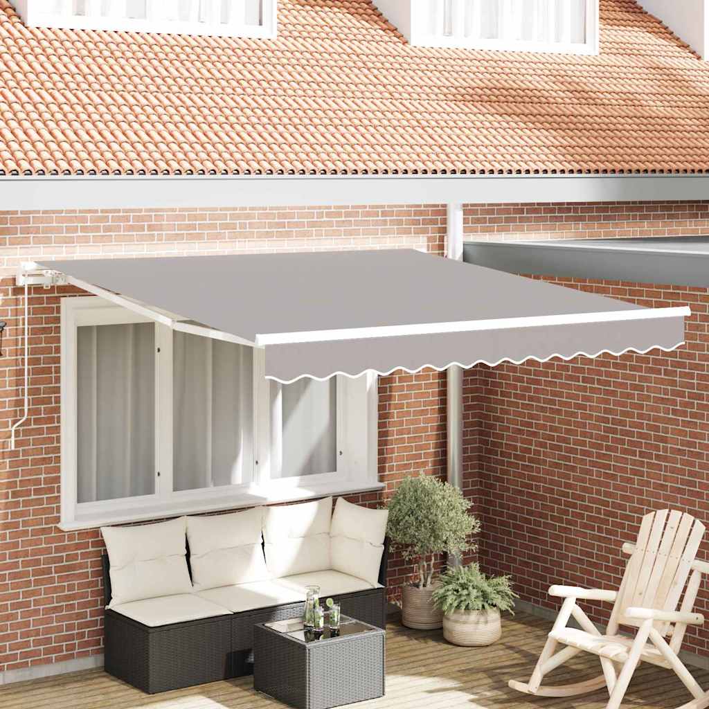 Inklapbaar Zonnescherm Lichtgrijs 350 x 250 cm – afbeelding 1