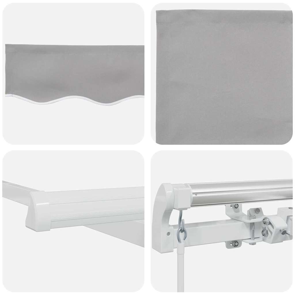Inklapbaar Zonnescherm Lichtgrijs 350 x 250 cm – afbeelding 8