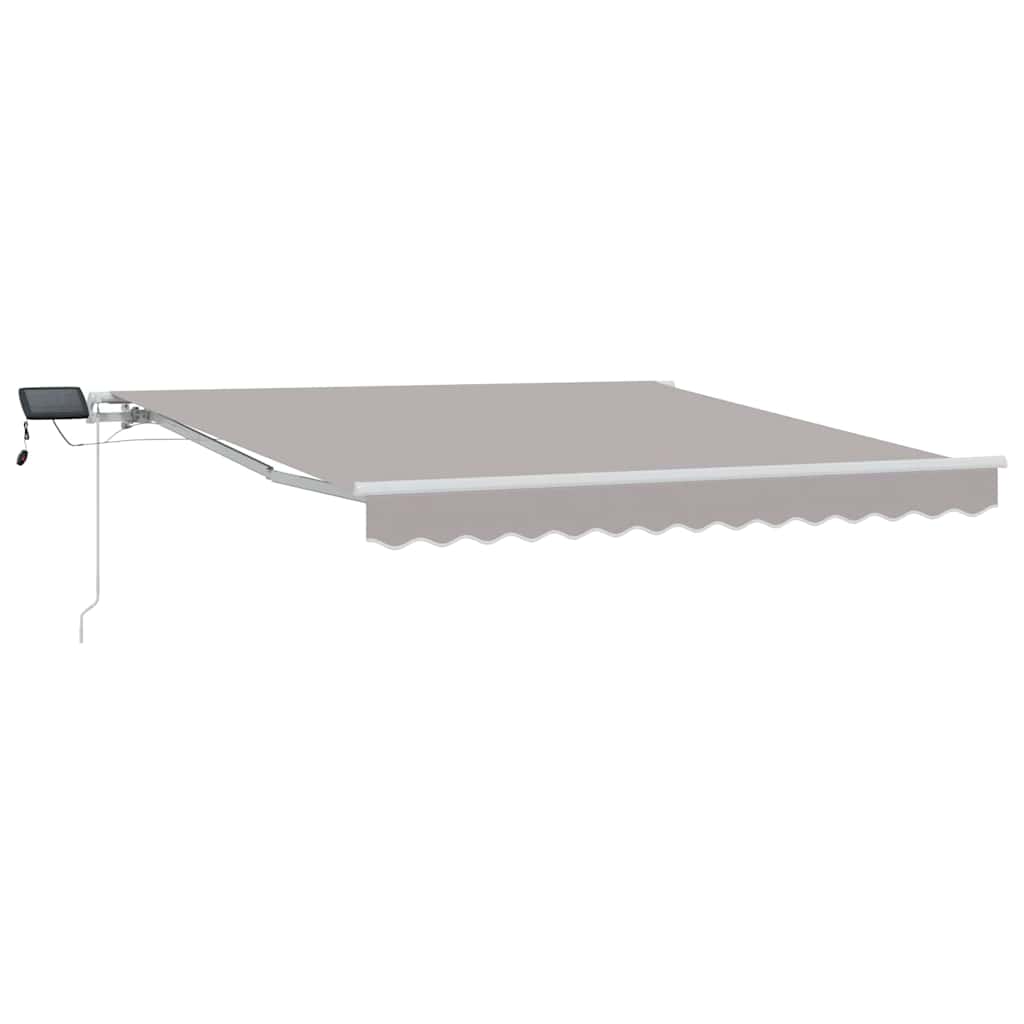 Inklapbaar Zonnescherm Lichtgrijs 350 x 250 cm Stof en Staal – afbeelding 2