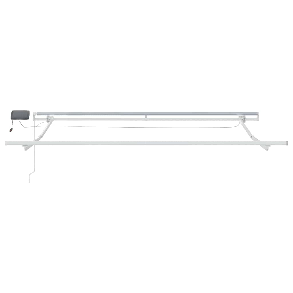 Inklapbaar Zonnescherm Lichtgrijs 350 x 250 cm Stof en Staal – afbeelding 8
