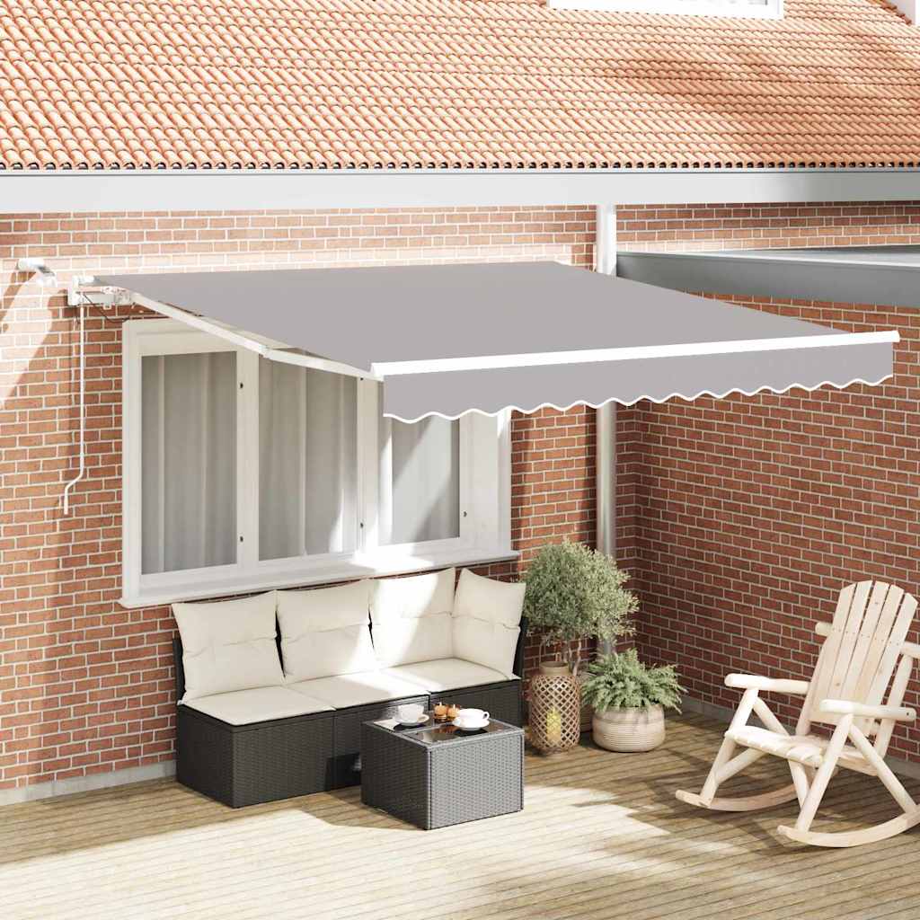 Inklapbaar Zonnescherm Lichtgrijs 350 x 250 cm – afbeelding 1
