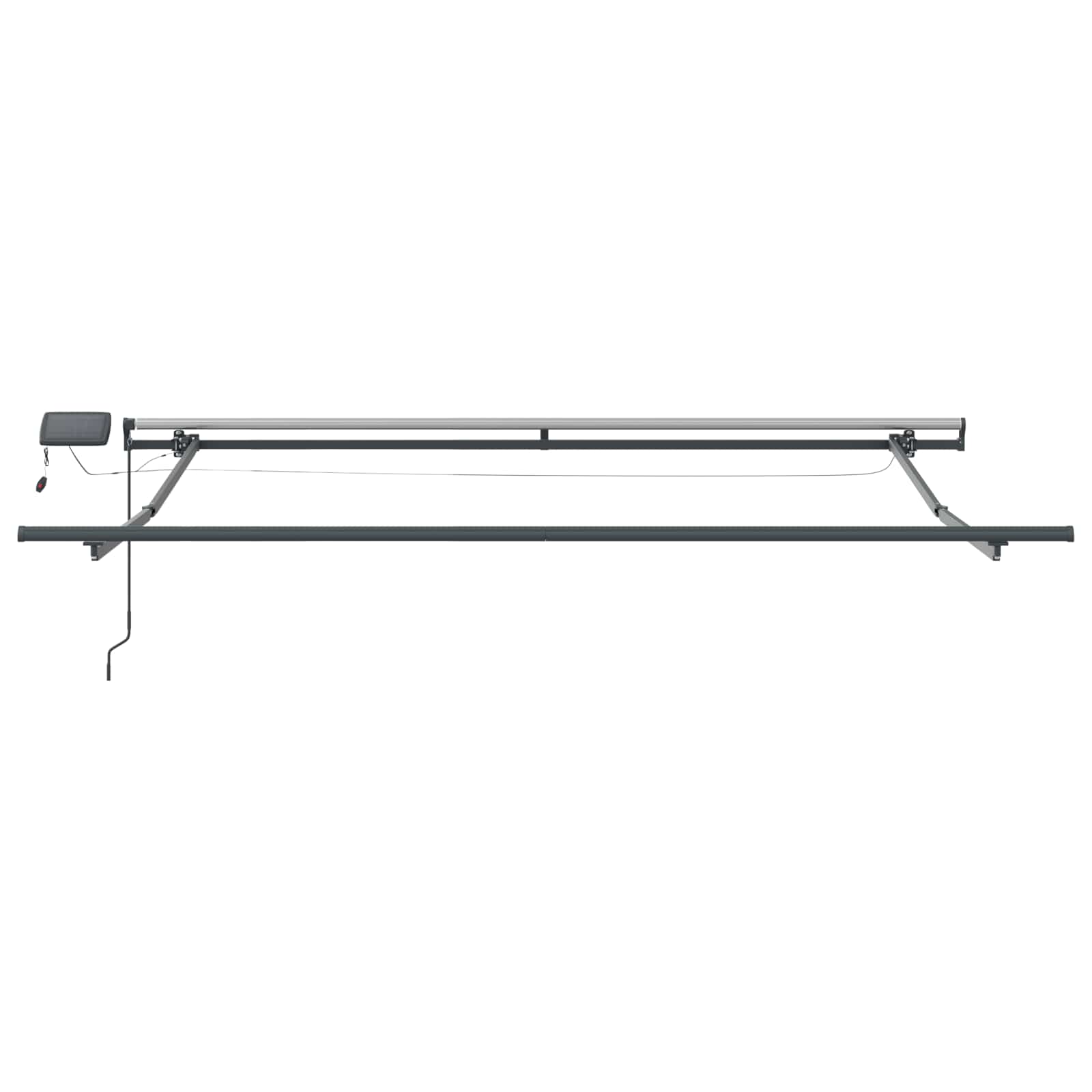 Inklapbaar Zonnescherm Lichtgrijs 350 x 250 cm Stof – afbeelding 9