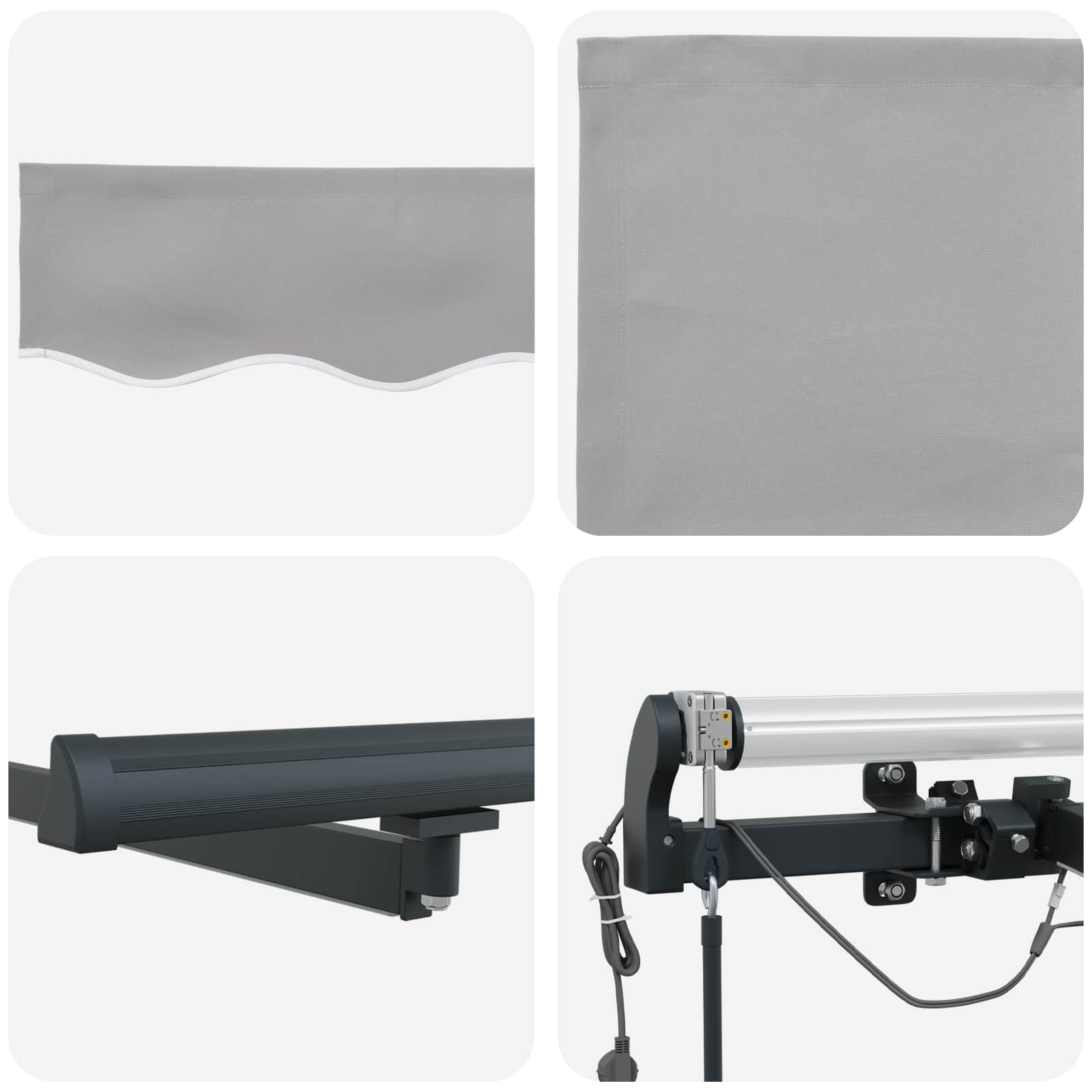 Luifeldoek Lichtgrijs 350 x 250 cm Polyester – afbeelding 10