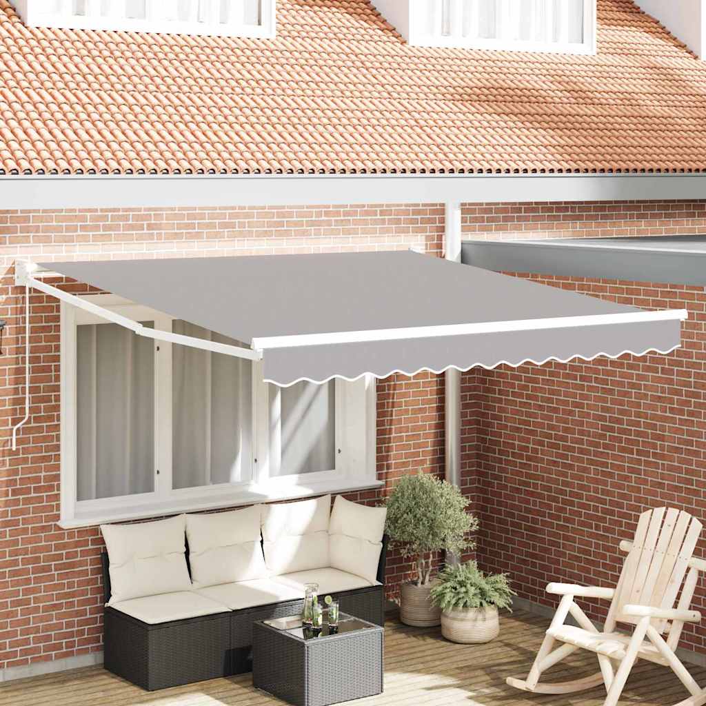 Inklapbaar Zonnescherm Lichtgrijs 350 x 250 cm – afbeelding 1