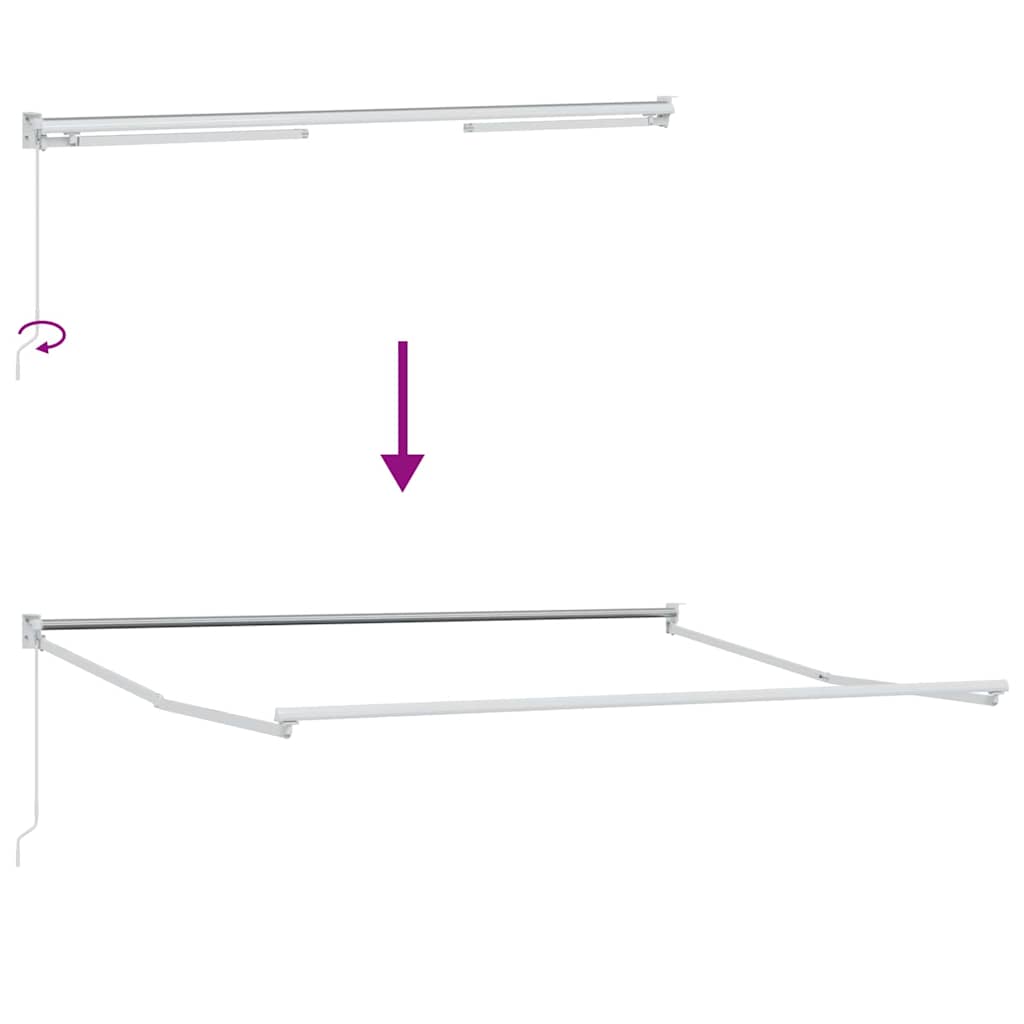 Inklapbaar Zonnescherm Lichtgrijs 350 x 250 cm – afbeelding 9