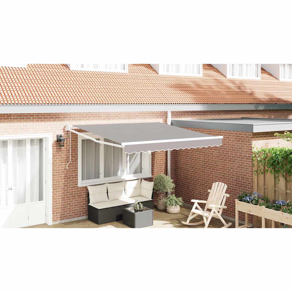 Inklapbaar Zonnescherm Lichtgrijs 350 x 250 cm – afbeelding 1