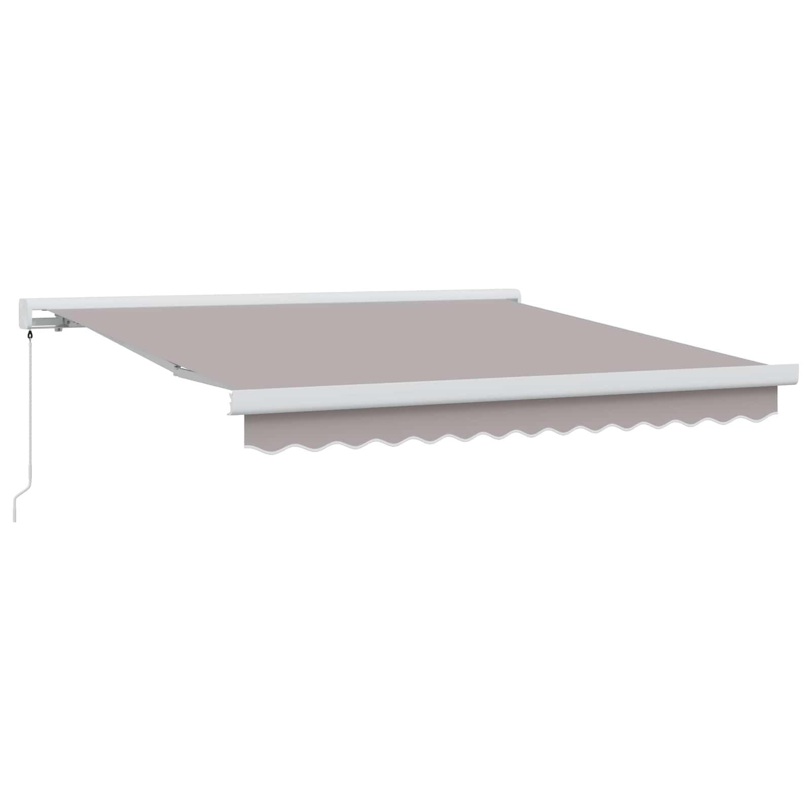 Inklapbaar Zonnescherm Lichtgrijs 350 x 250 cm Stof en Metaal – afbeelding 1