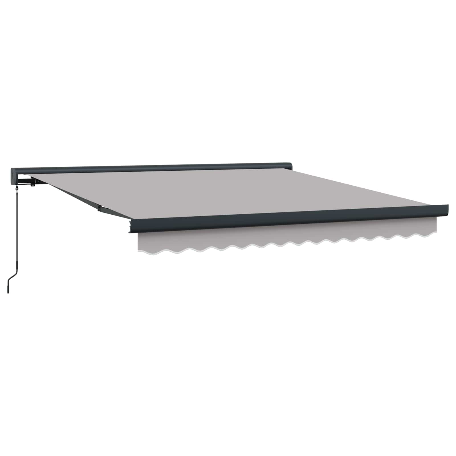 Inklapbaar Zonnescherm Lichtgrijs 350 x 250 cm Stof en Metaal – afbeelding 2