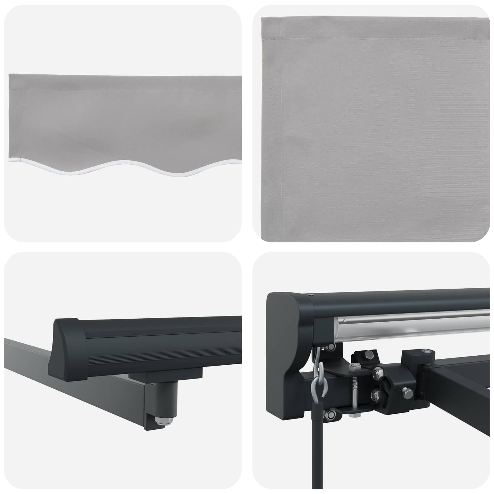 Zijde Frame Lichtgrijs 350 x 250 cm Polyester met PU-coating – afbeelding 8