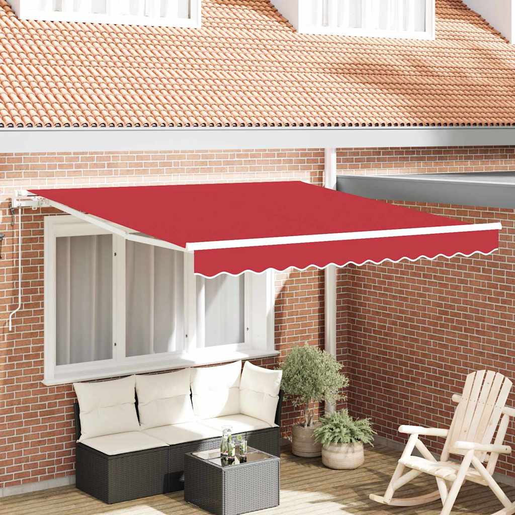 Elektrisch Uittrekbaar Zonnescherm Rood 350 x 250 cm – afbeelding 1