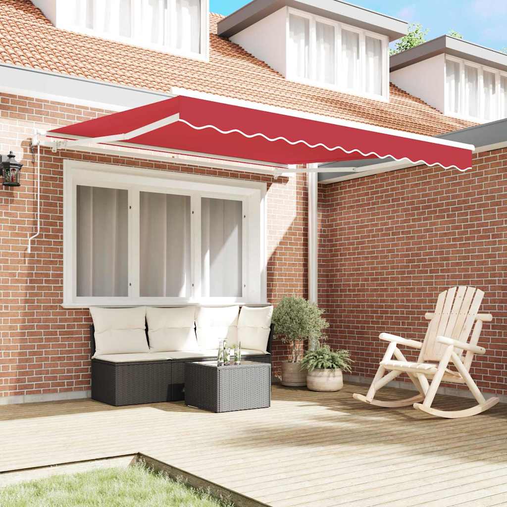 Elektrisch Uittrekbaar Zonnescherm Rood 350 x 250 cm – afbeelding 3