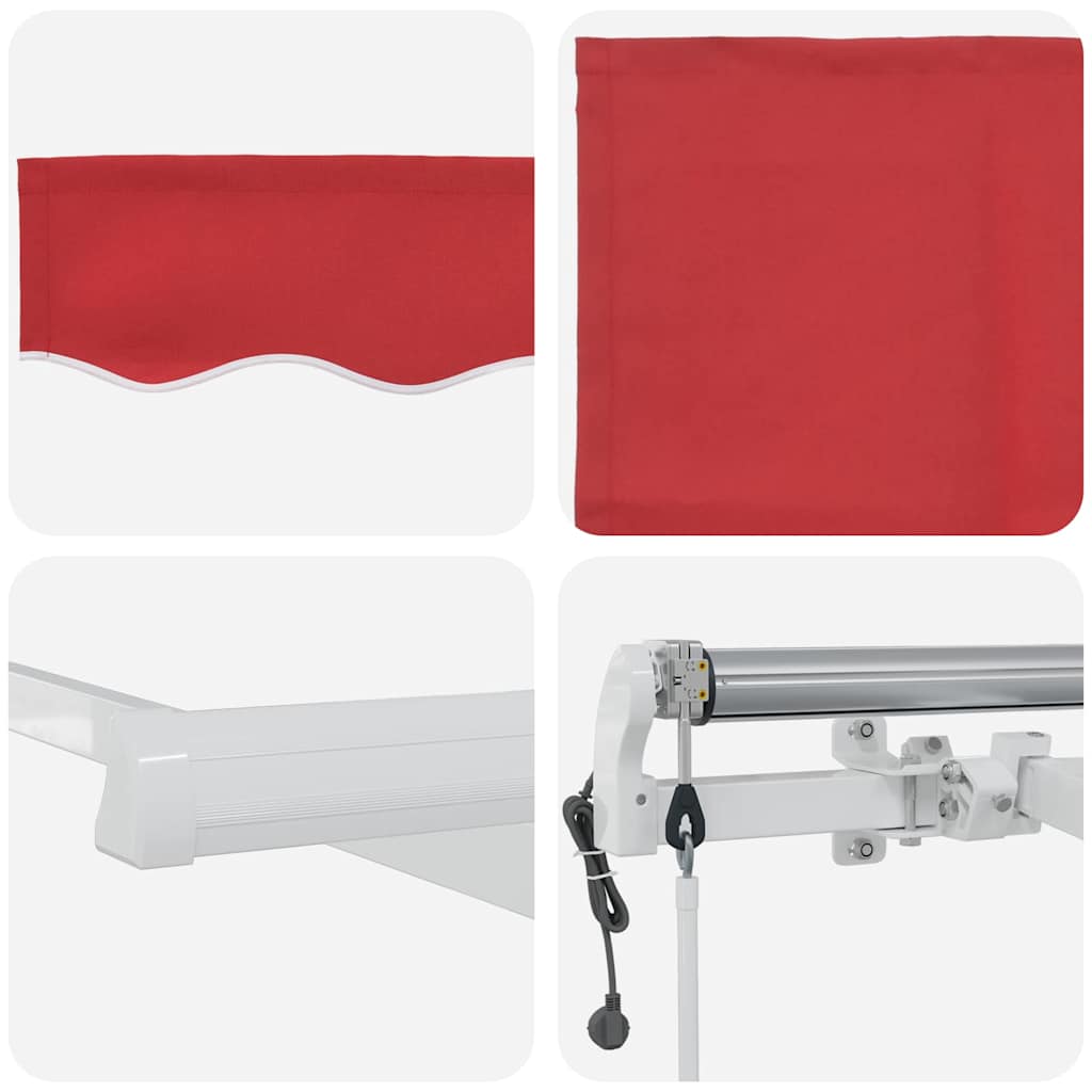 Elektrisch Uittrekbaar Zonnescherm Rood 350 x 250 cm – afbeelding 8