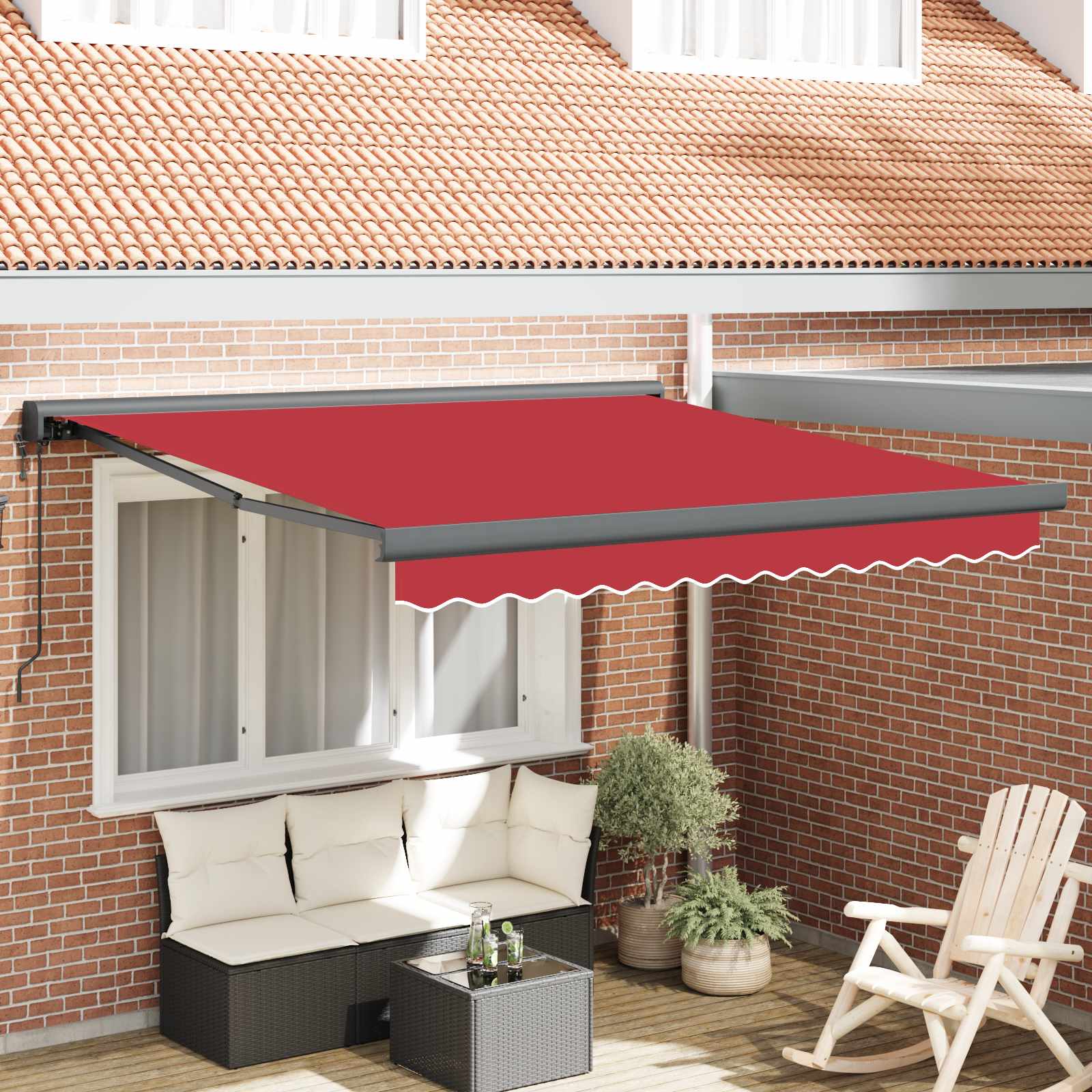 Markies Rood 350 x 250 x 165 cm Polyester en Aluminium