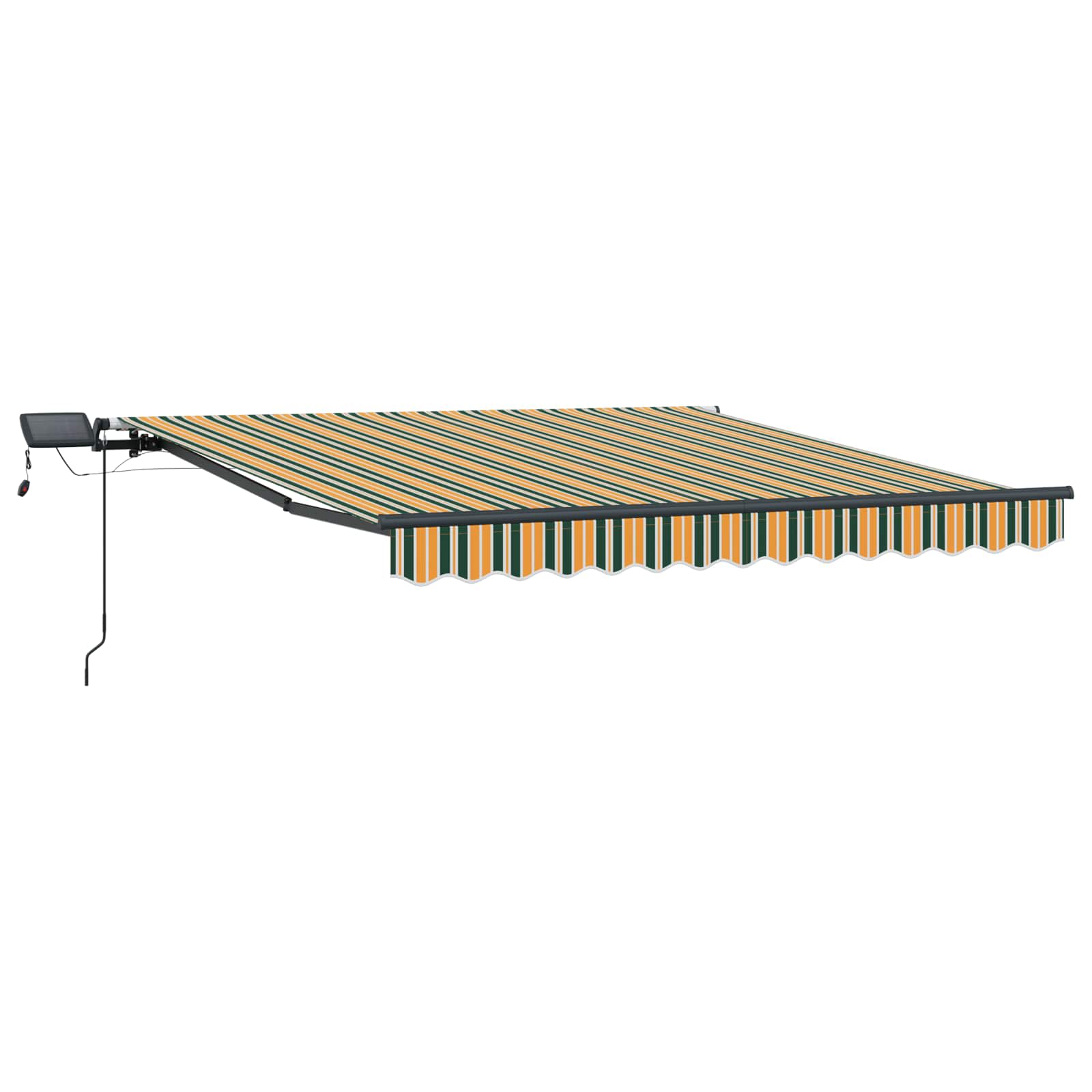 Inklapbaar Zonnescherm Groen en geel 350 x 250 cm Stof – afbeelding 2