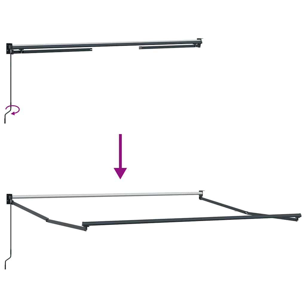 Inklapbaar Zonnescherm Multikleur 350 x 250 cm – afbeelding 9