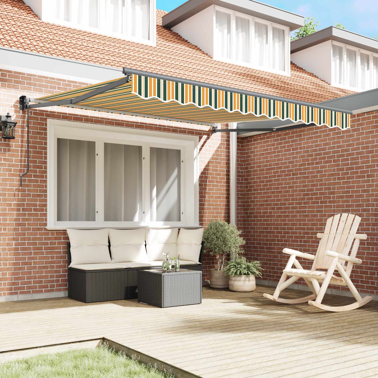 Inklapbaar Zonnescherm Multikleur 350 x 250 cm – afbeelding 3