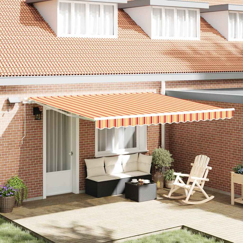 Inklapbaar Zonnescherm Geel en Oranje 400 × 300 cm – afbeelding 1