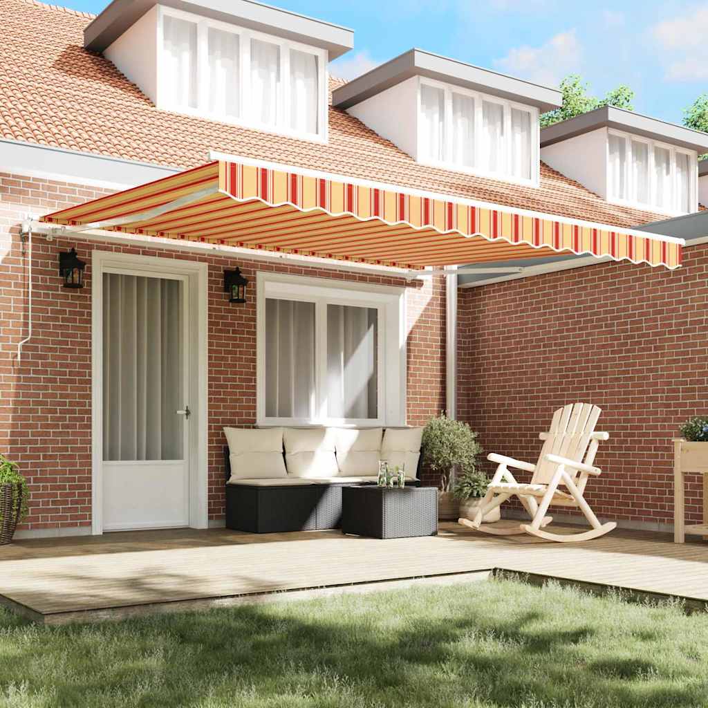 Elektrisch Uittrekbaar Zonnescherm Geel en Oranje 400 × 300 cm – afbeelding 3
