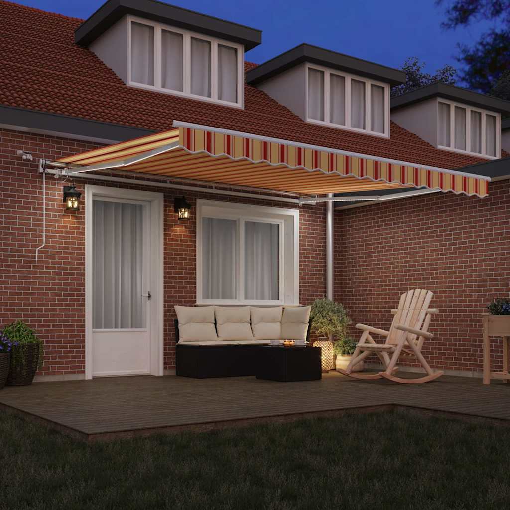 Inklapbaar Zonnescherm Geel en Oranje 400 × 300 cm – afbeelding 3