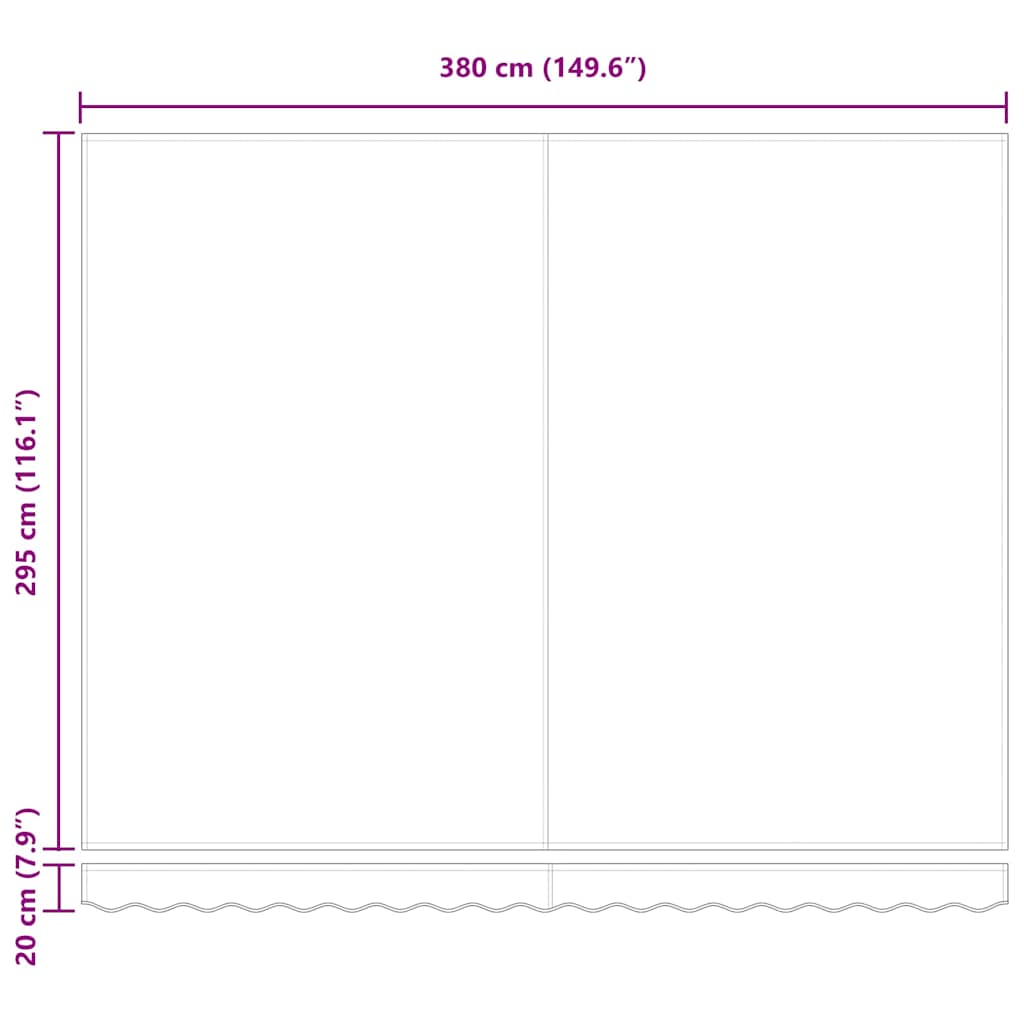 Inklapbaar Zonnescherm geel en oranje 400 ×300 cm Stof – afbeelding 12